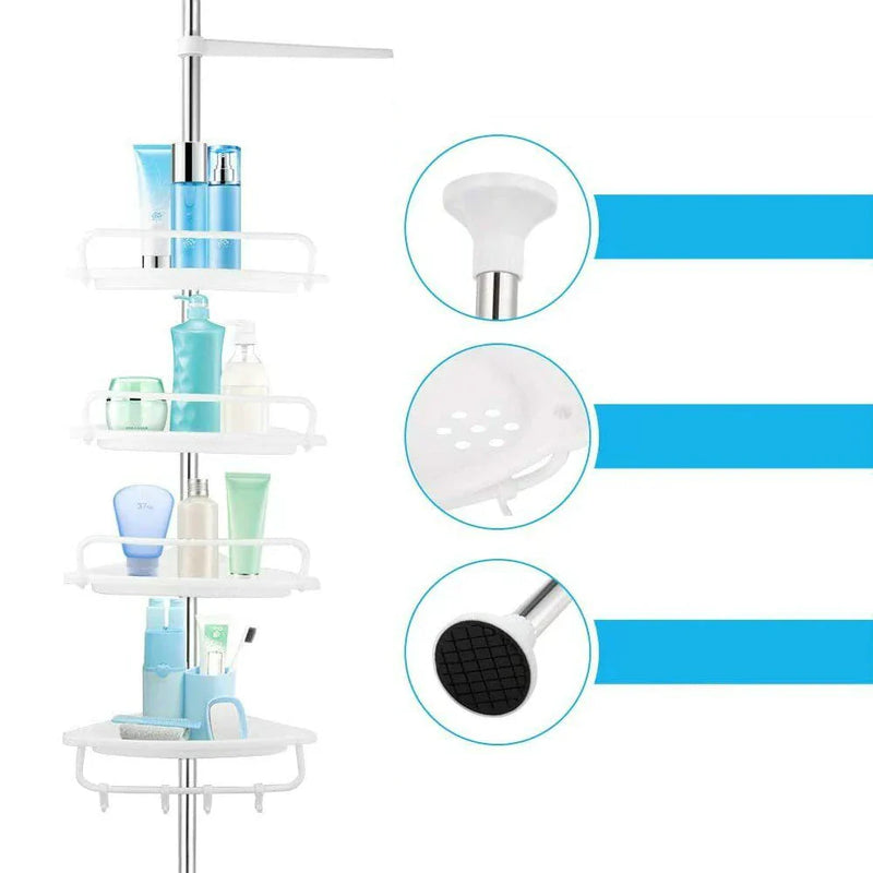 Telescopic Shower Rack with 4 Shelves – VertiRack