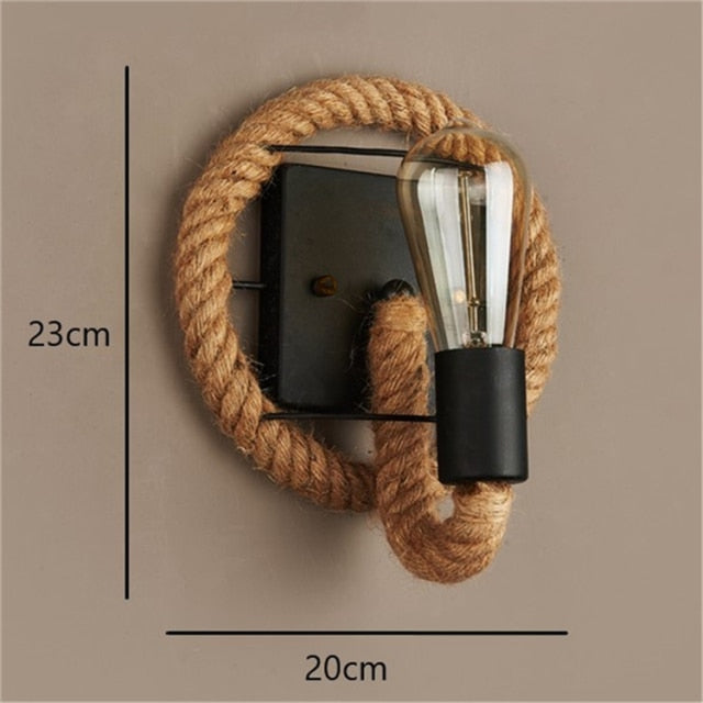Vintage Rope Wall Lamp - RusticRope