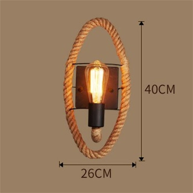 Vintage Rope Wall Lamp - RusticRope
