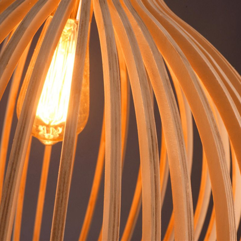 Handgemaakte Houten Hanglamp - RustikAura