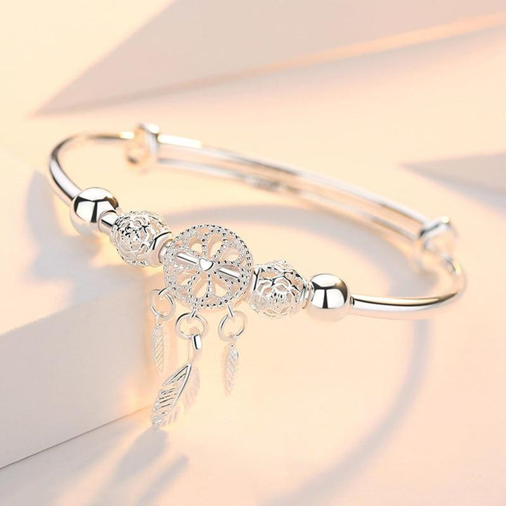 Silver Adjustable Dreamcatcher Bracelet - Aiyana