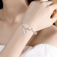 Silver Adjustable Dreamcatcher Bracelet - Aiyana