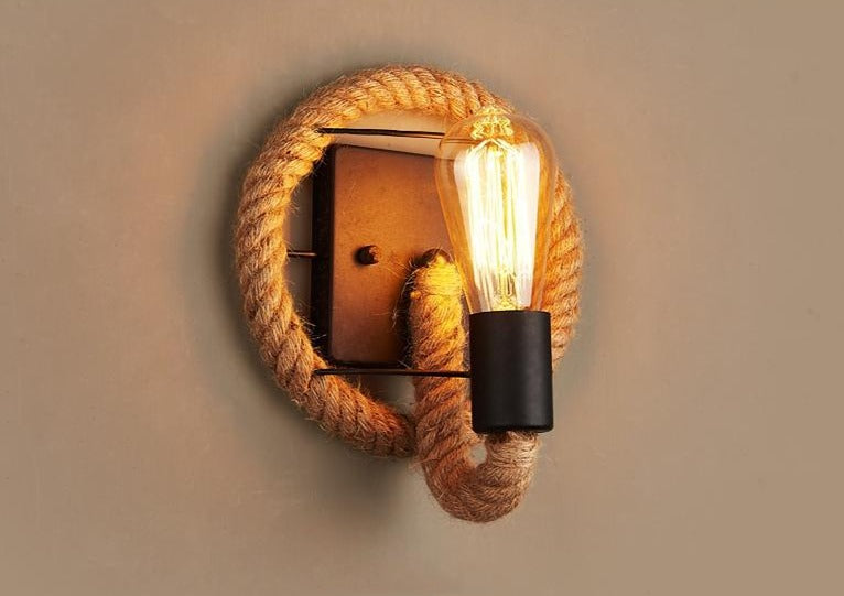 Vintage Rope Wall Lamp - RusticRope