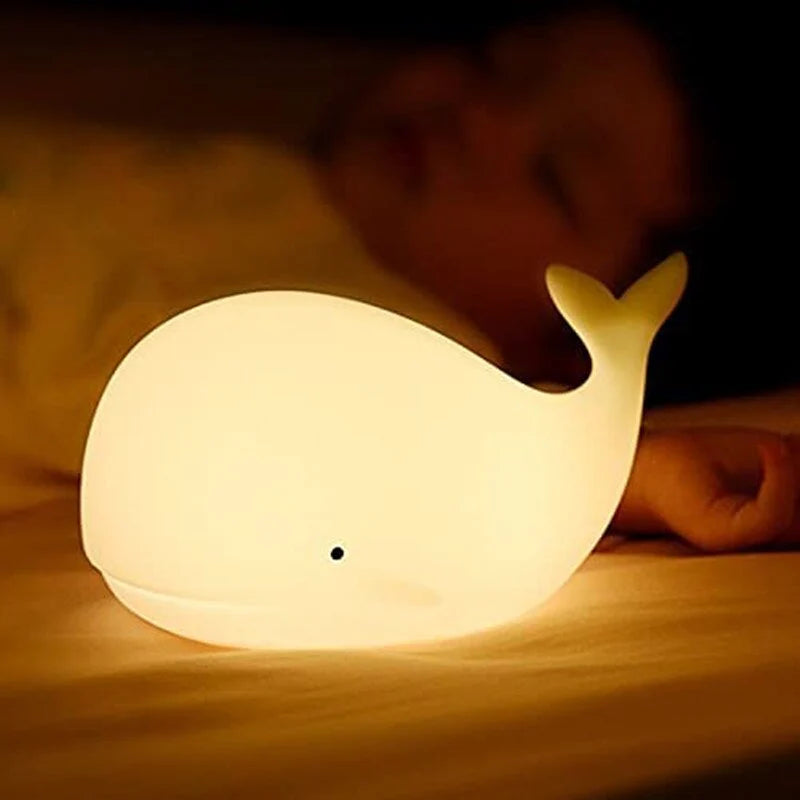 Urocza lampka nocna wieloryb z zmianą koloru - GlowWhale