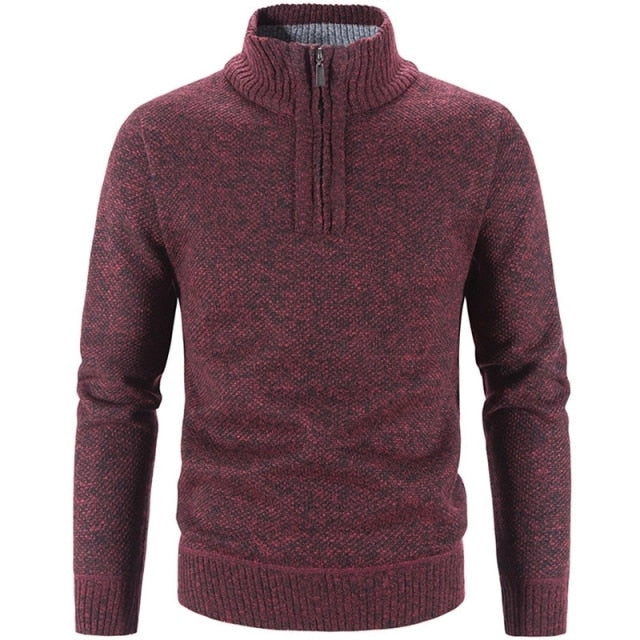 Stylish Men's Sweater with Half Zipper - SummitCraft
