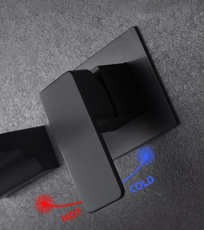 Sensor Wall Faucet with Waterfall Spout – Fluxis