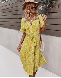 Boho Bloemen Midi Jurk - Isla