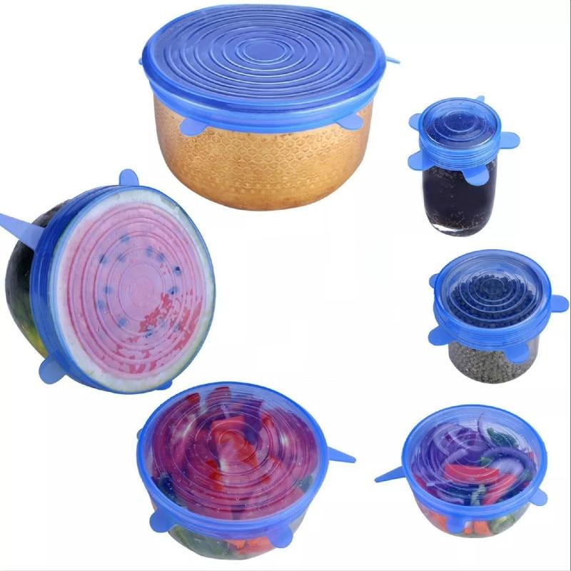 Set of 6 Stretch Silicone Lid Covers - StretchLid