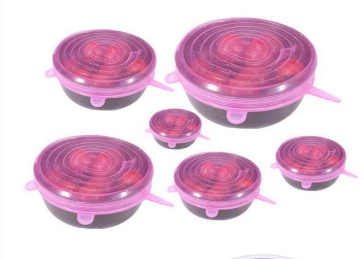 Set of 6 Stretch Silicone Lid Covers - StretchLid