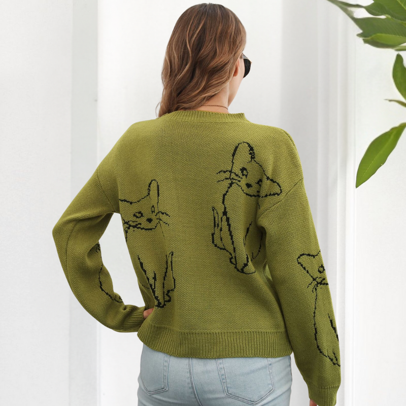 Kebell - Trendy Women's Sweater with Cats