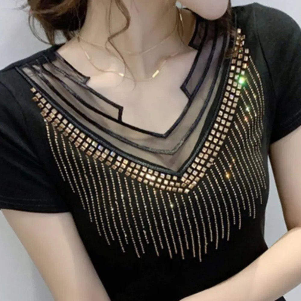 Trendy Sequin Blouse for Women - Lena