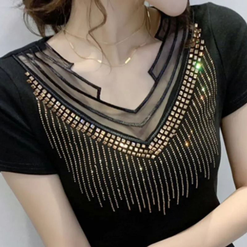 Trendy Sequin Blouse for Women - Lena