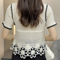 Trendy Openwork Blouse for Women - Livia