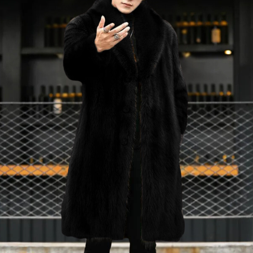 Timeless Men's Coat with Faux Fur - Jules