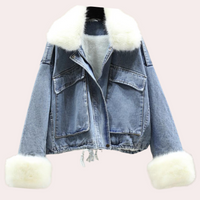 Warm Denim Winter Coat for Women - Mira