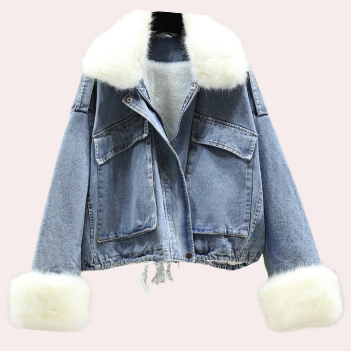 Warm Denim Winter Coat for Women - Mira