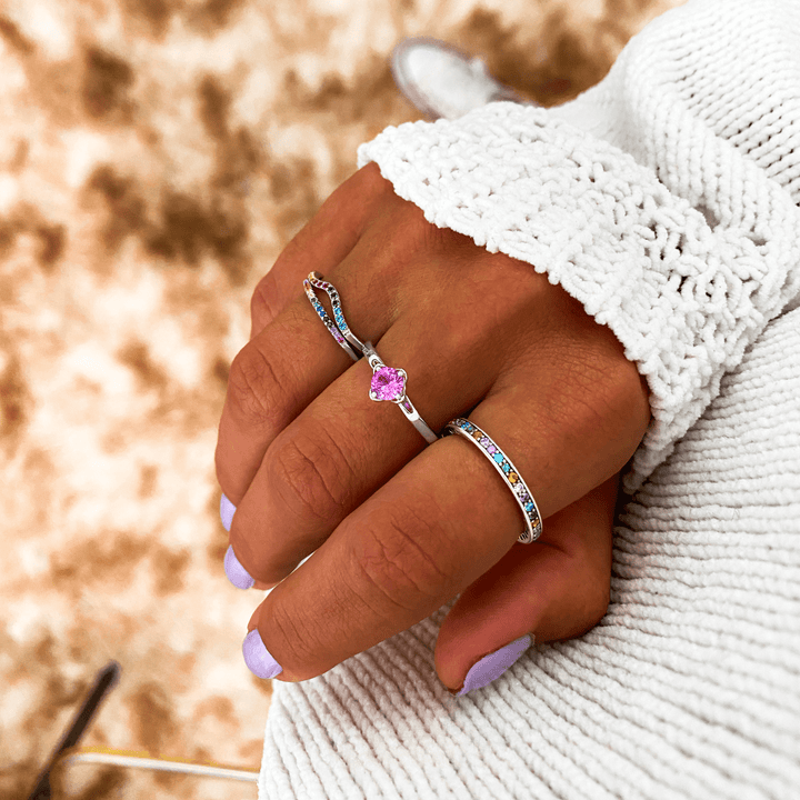 Stylish Rainbow Ring - Aurora