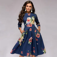 Retro Dress with Floral Print – Florina