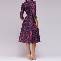 Retro Dress with Floral Print – Florina