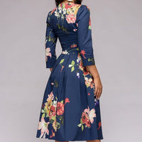 Retro Dress with Floral Print – Florina