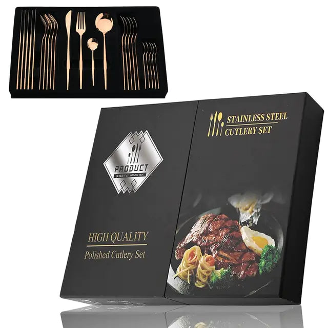 24-Piece Stainless Steel Cutlery Set – Aurinox