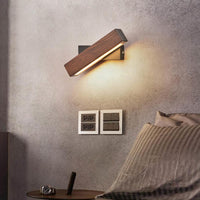 Drewniana lampa ścienna LED z funkcją obrotu - Twilight Pivot