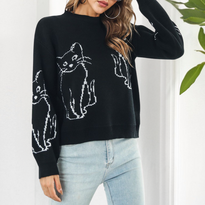 Kebell - Trendy Women's Sweater with Cats