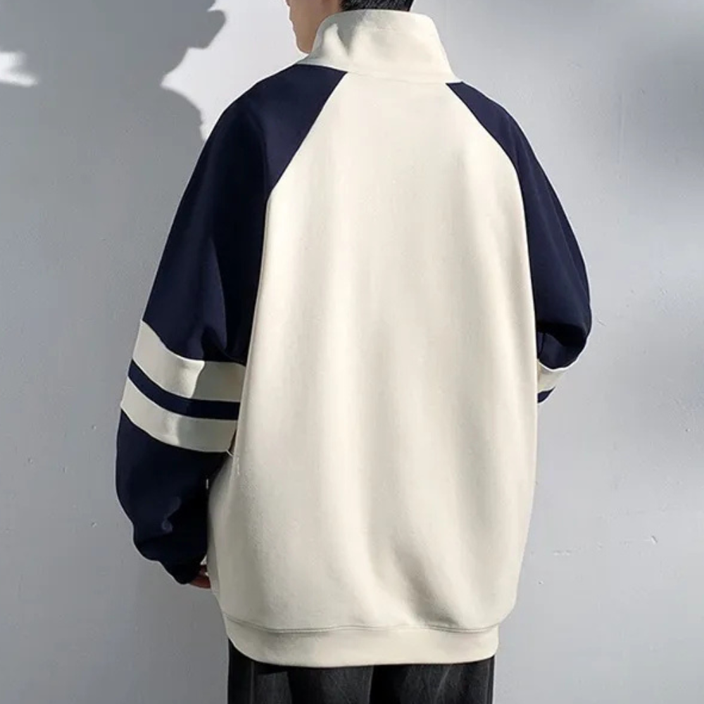 Modern Men's Sweater with Stand-Up Collar - Matteo