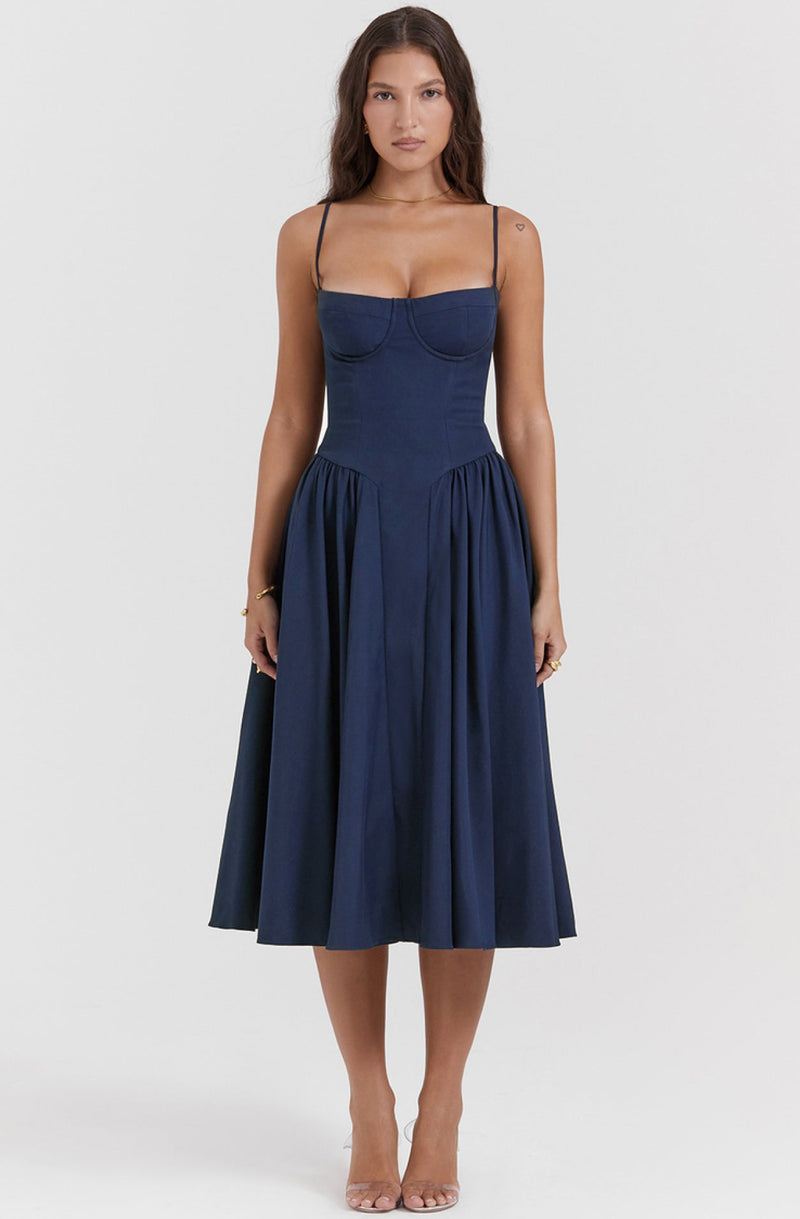 Summer Dress with Sweetheart Neckline – Elvira