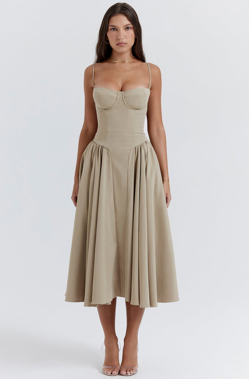 Summer Dress with Sweetheart Neckline – Elvira