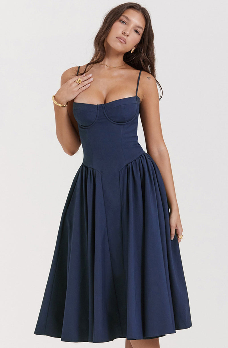 Summer Dress with Sweetheart Neckline – Elvira