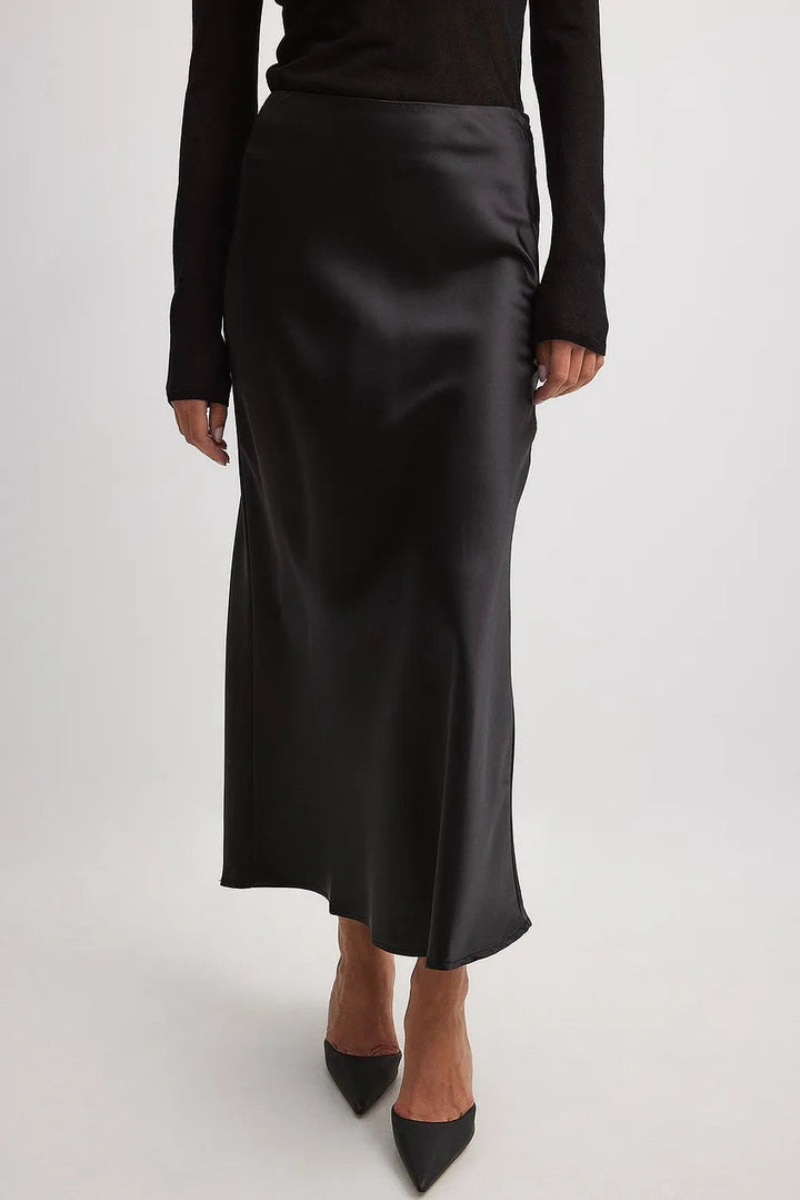 High Waist Satin Skirt – Leona