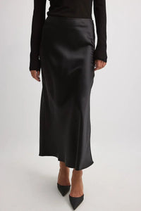 Satin Skirt with High Waist – Elena