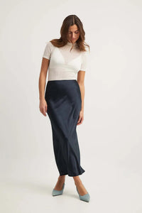 High Waist Satin Skirt – Leona