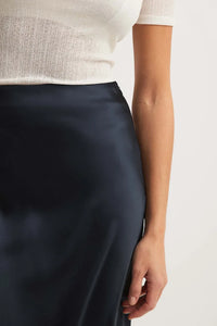 Satin Skirt with High Waist – Elena