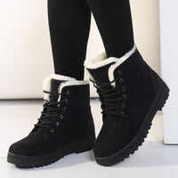 Warm Lined Women's Winter Boots with Laces - Eliza Fur Boot