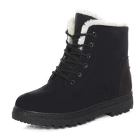 Warm Lined Women's Winter Boots with Laces - Eliza Fur Boot