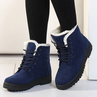 Warm Lined Women's Winter Boots with Laces - Eliza Fur Boot