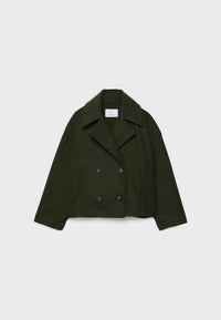 Short Autumn Coat in Double-Breasted Style – Clara