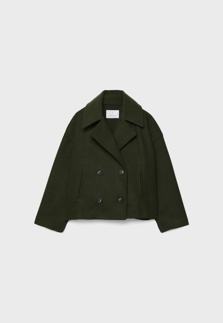 Short Autumn Coat in Double-Breasted Style – Clara