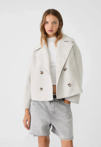 Short Autumn Coat in Double-Breasted Style – Clara