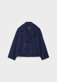 Short Autumn Coat in Double-Breasted Style – Clara