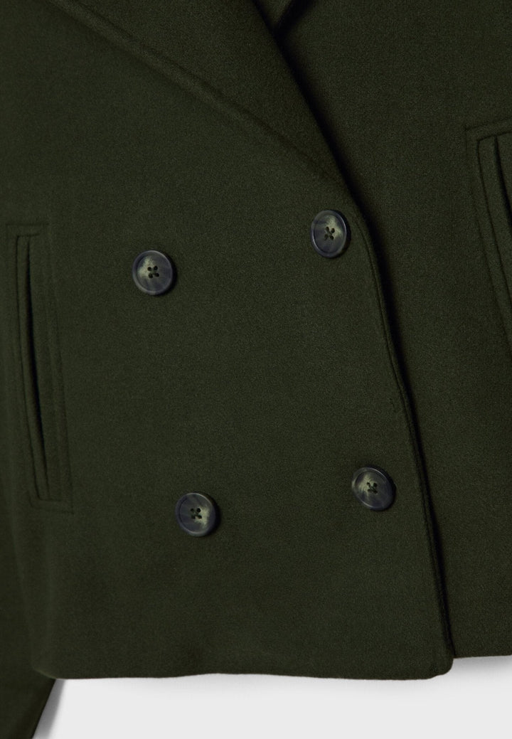 Short Autumn Coat in Double-Breasted Style – Clara