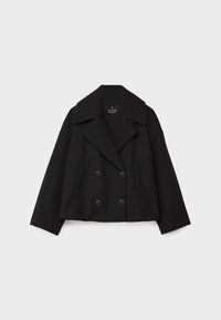 Short Autumn Coat in Double-Breasted Style – Clara
