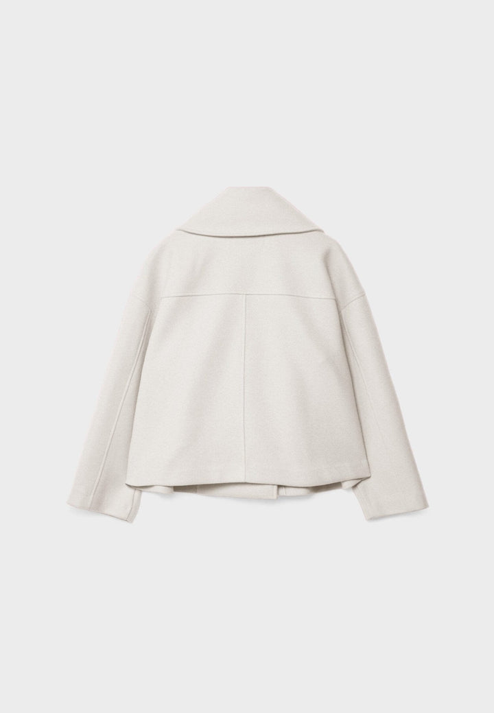 Short Autumn Coat in Double-Breasted Style – Clara