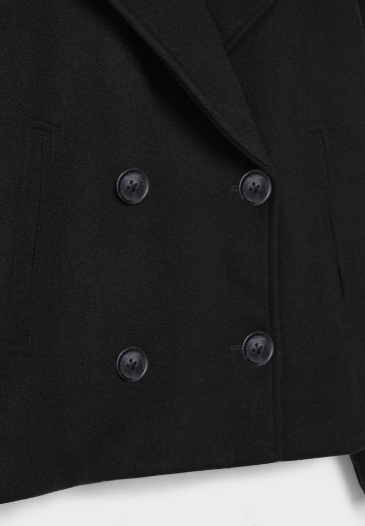Short Autumn Coat in Double-Breasted Style – Clara