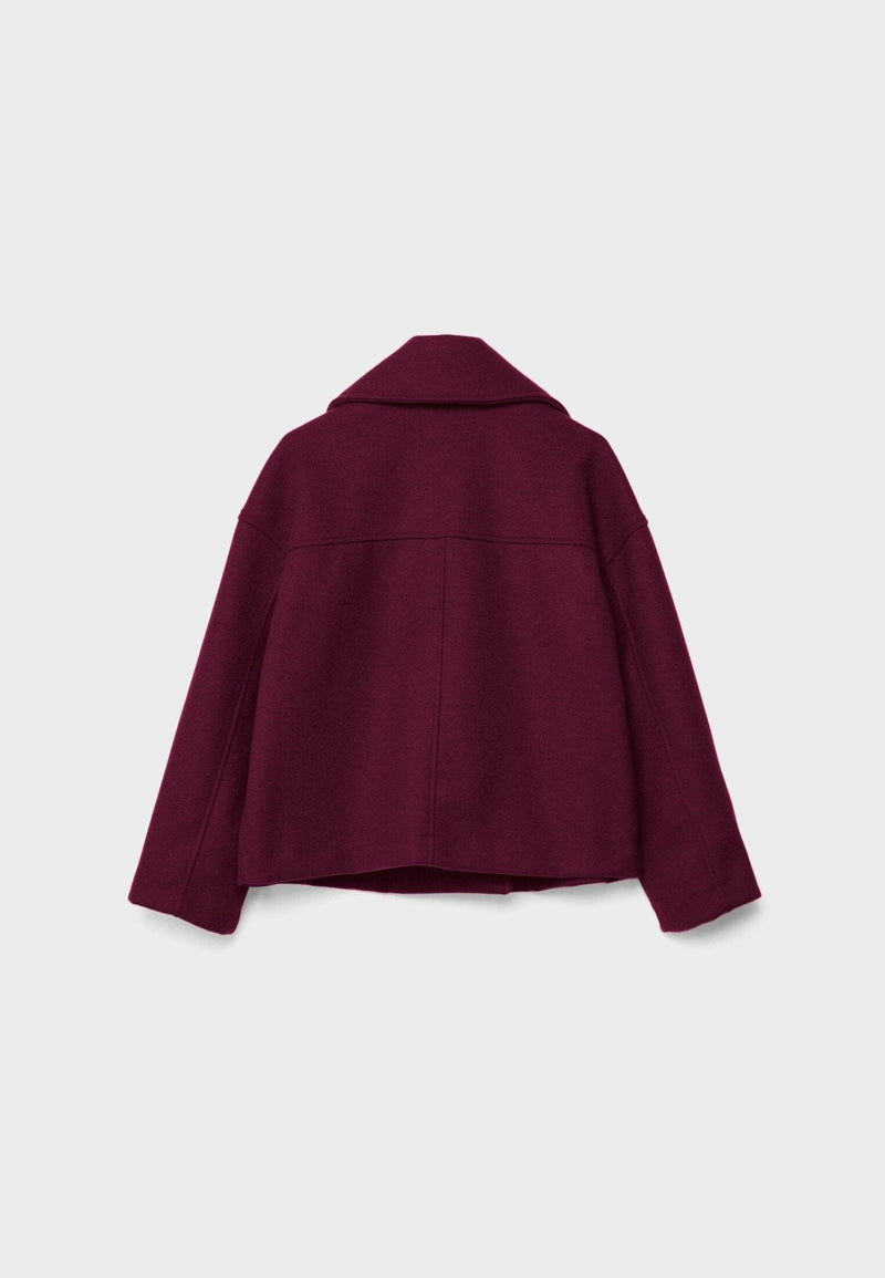 Short Autumn Coat in Double-Breasted Style – Clara