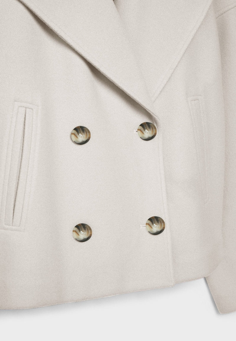 Short Autumn Coat in Double-Breasted Style – Clara