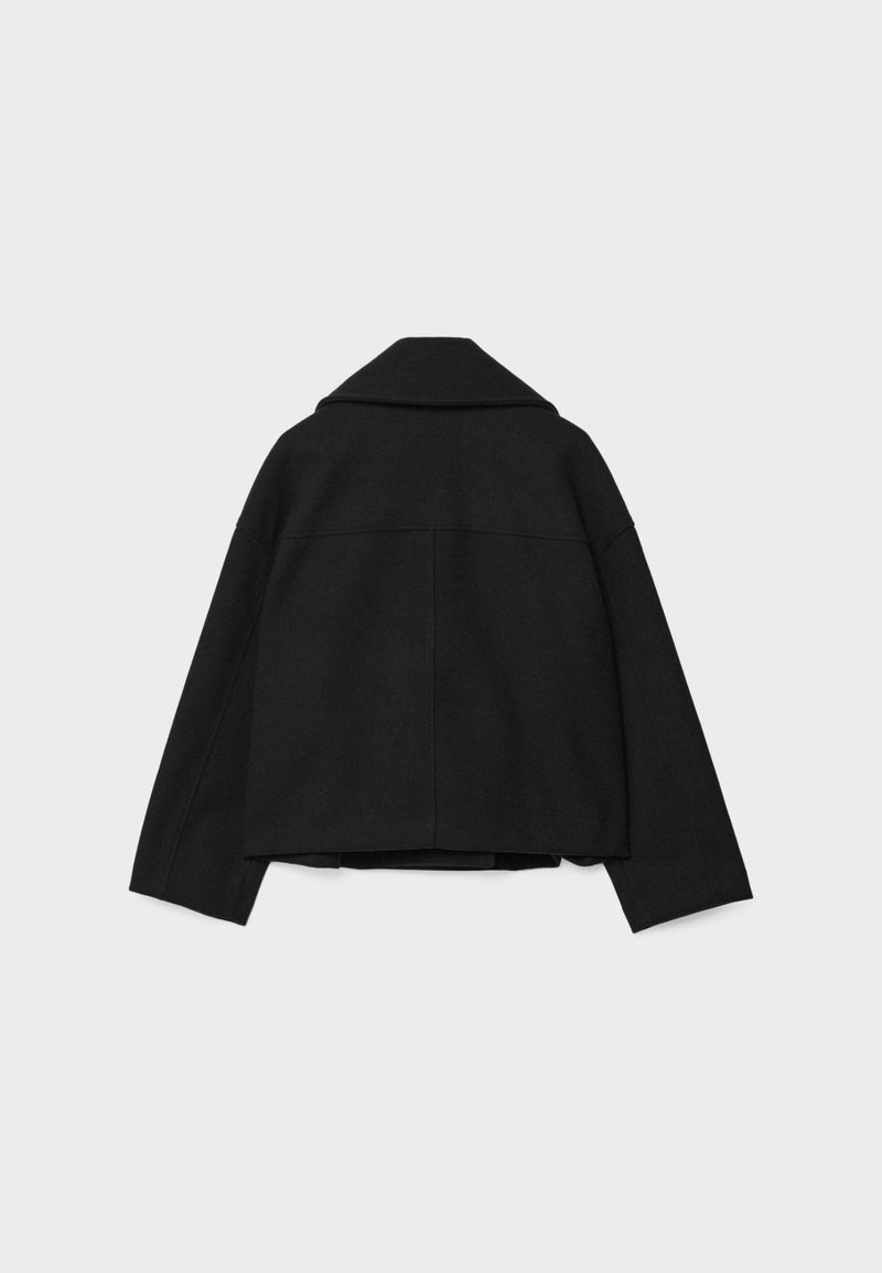Short Autumn Coat in Double-Breasted Style – Clara