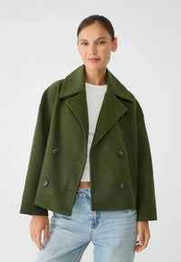 Short Autumn Coat in Double-Breasted Style – Clara